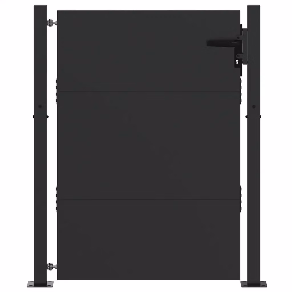Cancello da giardino singolo vidaXL in acciaio nero L: 105 cm, H: 130 cm – 2