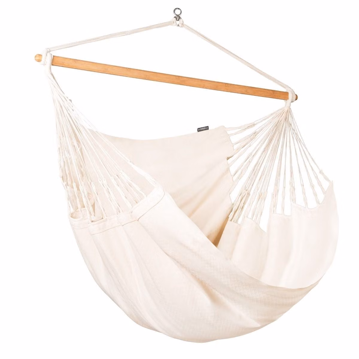 La Siesta Habana Latte sedia sospesa king size in cotone organico bianco naturale Sedia sospesa