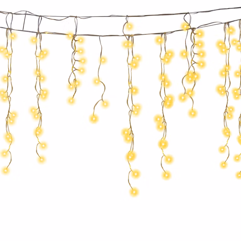 Jopassy 10M LED pioggia di ghiaccio luci fatate all'aperto interni bianco caldo tenda di luce 400 LED ghiacciolo luci di Natale 8 modalità decorazione di Natale giardino festa