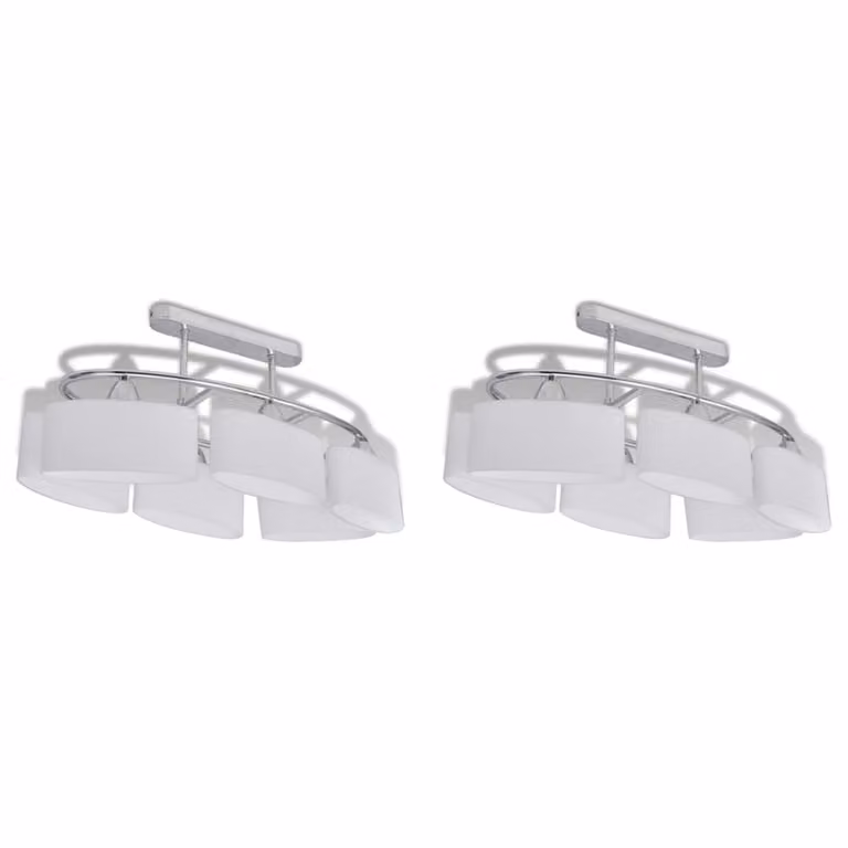 Lampade da Soffitto Ellissoidali 2 pz Paralume in Vetro E14