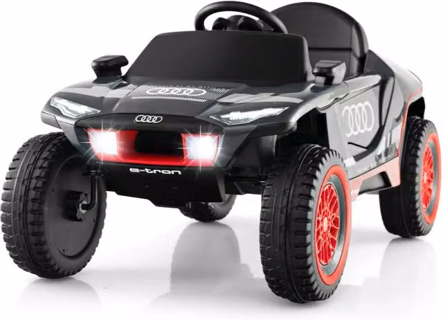 Auto elettrica Audi per bambini con telecomando e luci LED, colore grigio, L 110 cm x P 61 cm x H 54 cm