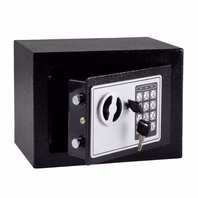 Bc-elec - 5417-1207 Cassaforte con serratura a combinazione digitale + chiave 23x17x17cm