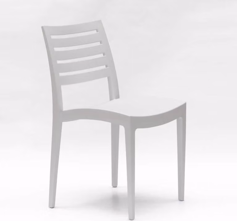 Sedia da pranzo impilabile Sedia da pranzo in polipropilene da giardino Outdoor Grand Soleil Firenze - Bianco
