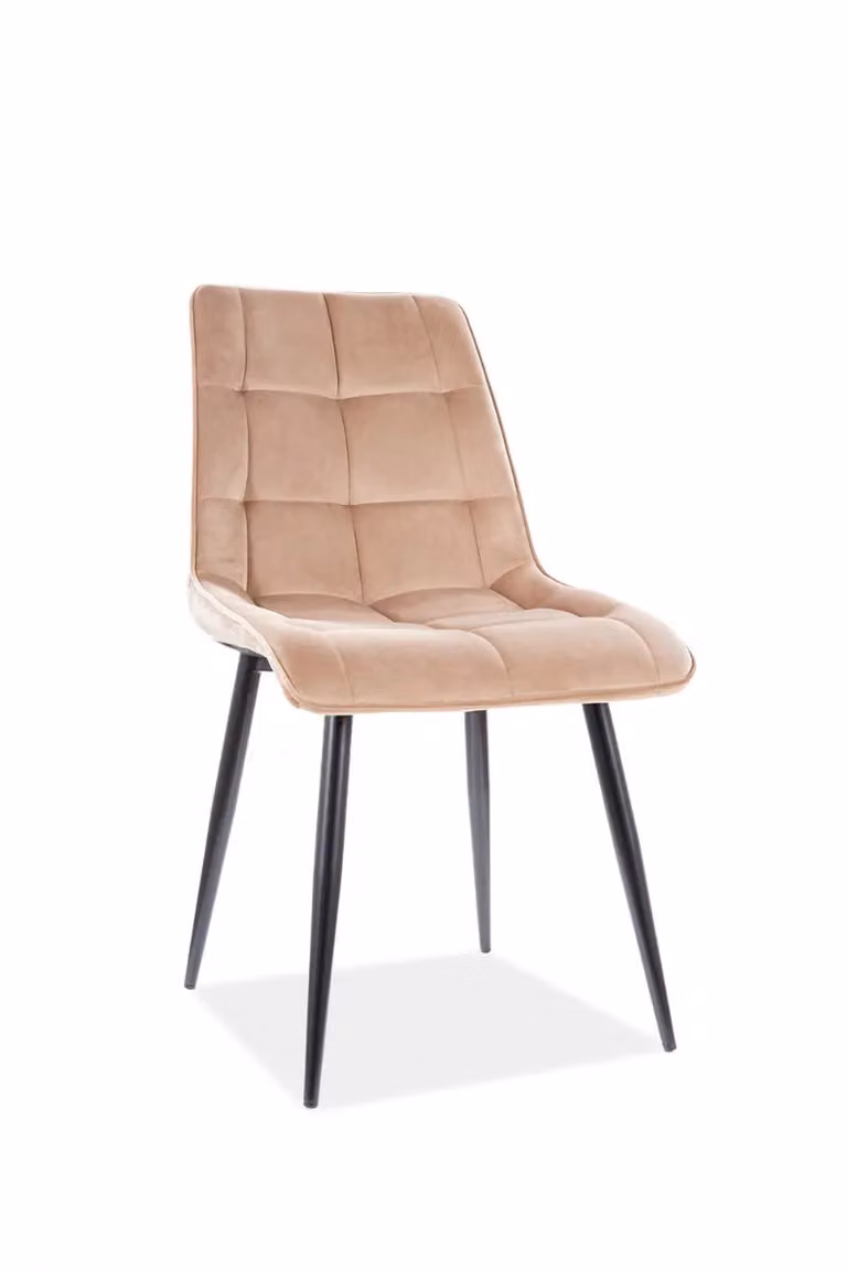 Sedia da pranzo imbottita LYA - beige / nero