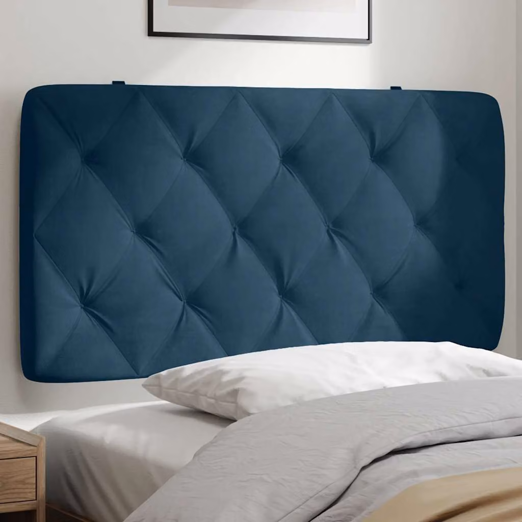 Cuscino Testiera vidaXL in Velluto Blu, Larghezza: 100 cm