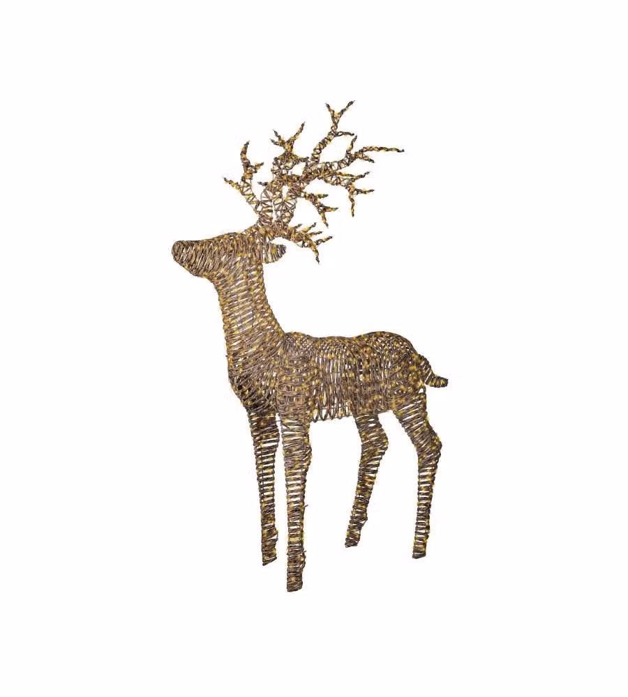 Lumineo Renna Natalizia Illuminata 180 cm con 1320 LED Marrone Esterno