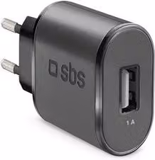 Caricabatterie da muro Sbs USB Type-A 5W Nero TETR1USB1A