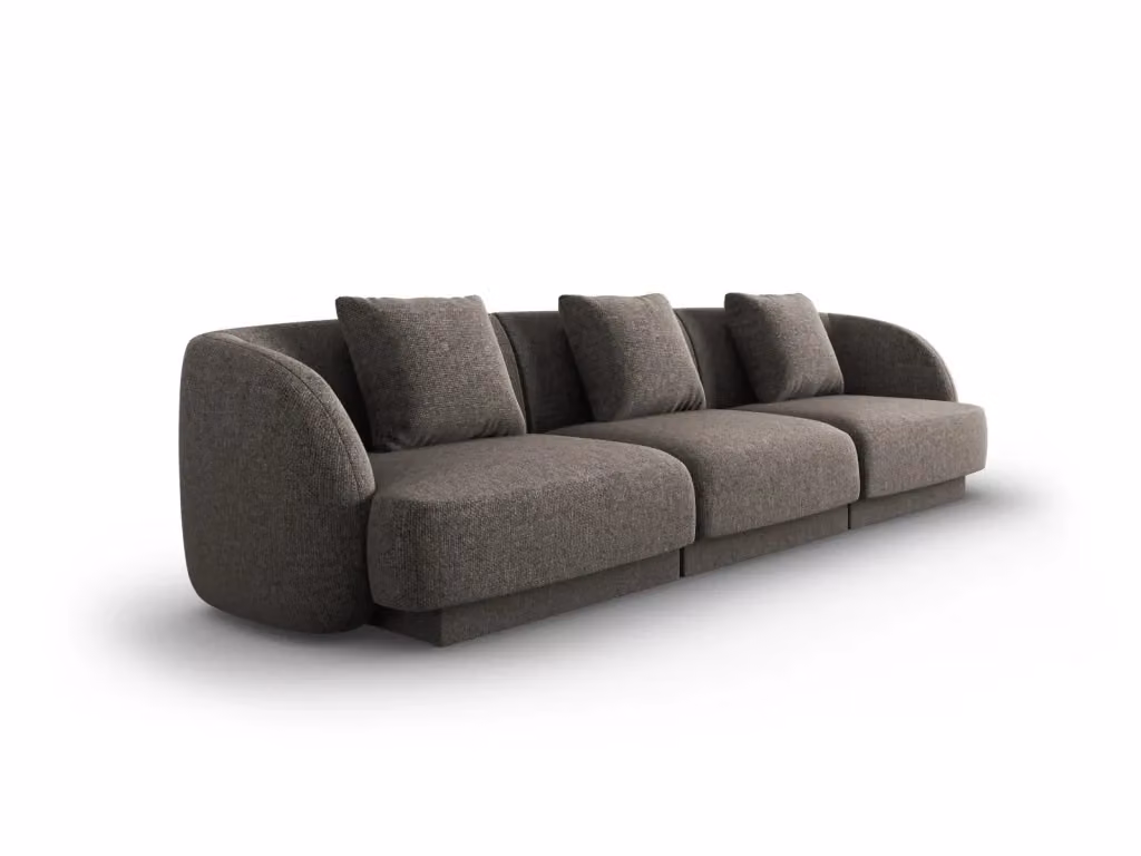 Divano 3 posti Tulum di Cosmopolitan Design in ciniglia grigio L: 255 cm, P: 70 cm, H: 90 cm – 2