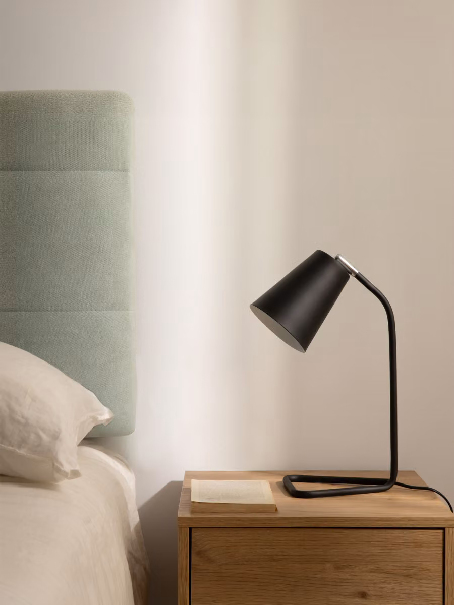 Set di 2 lampade da tavolo Zig Kenay Home in metallo nero per camera da letto – 2