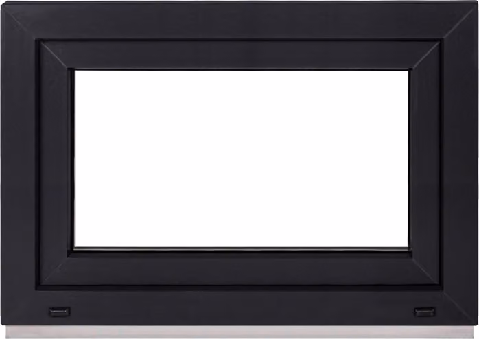 Finestra per cantina Framex Finestra in PVC-U interno bianco / esterno antracite Larghezza x altezza 70 x 40 cm (700 x 400 mm) 3 vetri (32 mm) rotazione/inclinazione DIN sinistra
