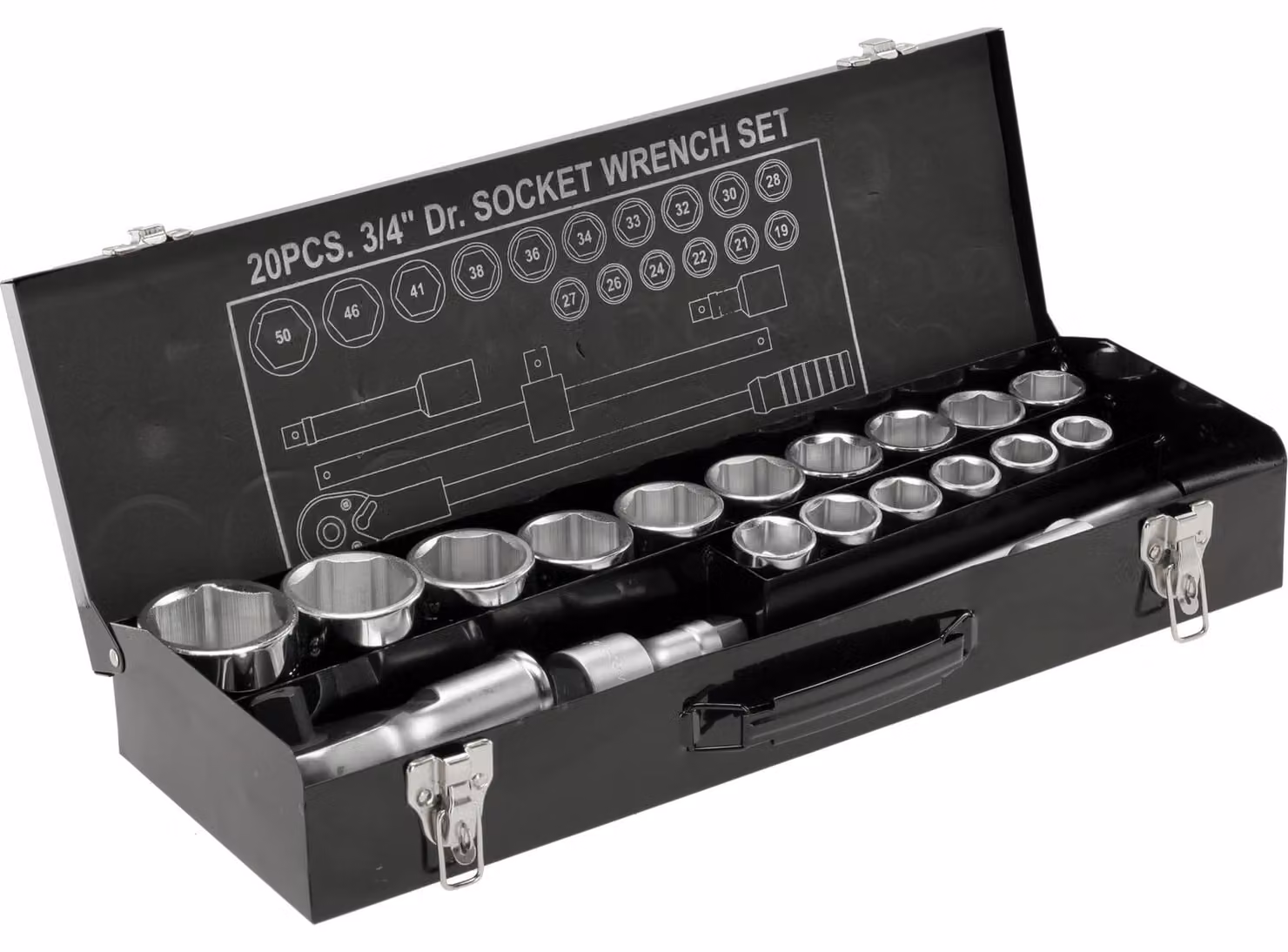 Set di utensili da 3/4", 20 pezzi.