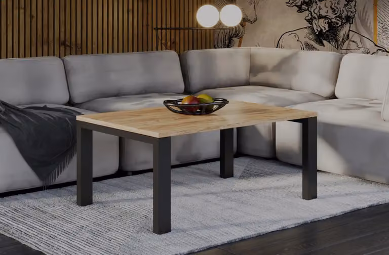 Endo-Möbel tavolino Garold 120x80x55 cm tavolino da salotto tavolino (rovere Craft)