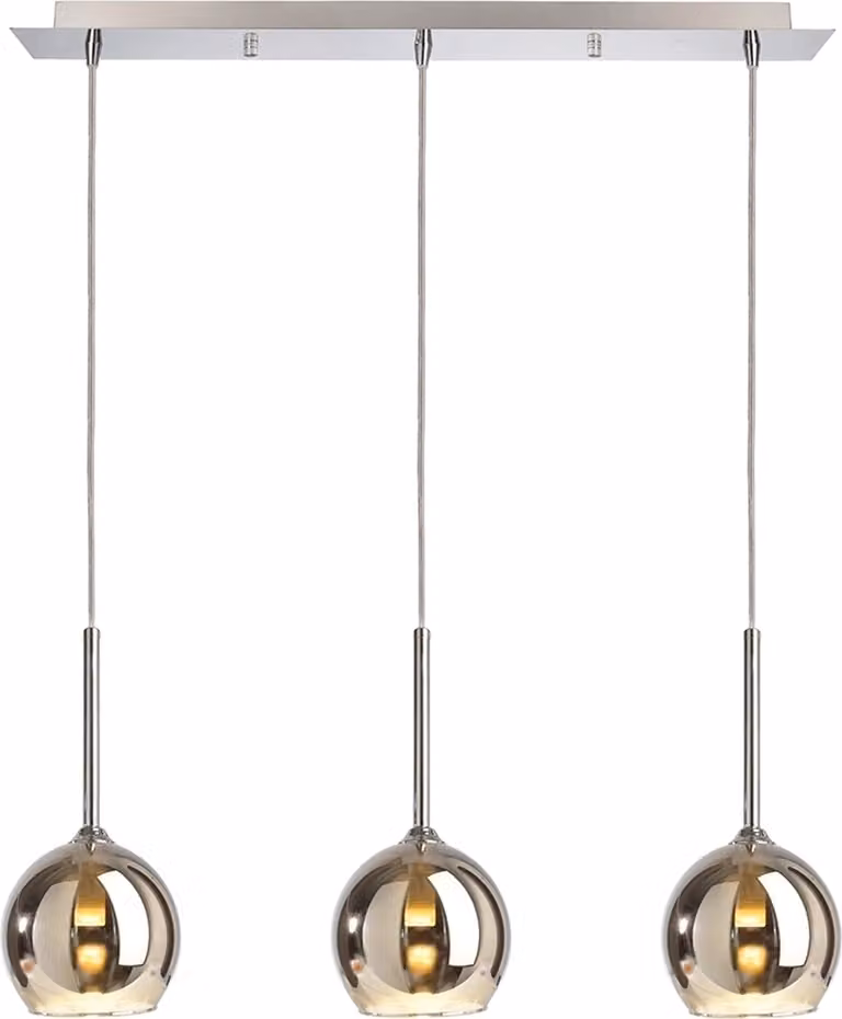 Light Impressions Deko-Light lampada a sospensione Baa 220-240V AC/50-60Hz G9 3x max. 28,00 W argento 342115