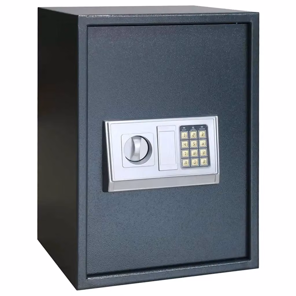 Cassetta di sicurezza digitale vidaXL in acciaio inossidabile Grigio, L: 35 cm, P: 31 cm, H: 50 cm – 2