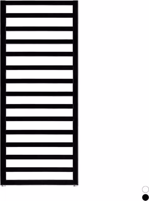 Termoarredo Zehnder Quaro nero opaco L: 140 cm, P: 60 cm