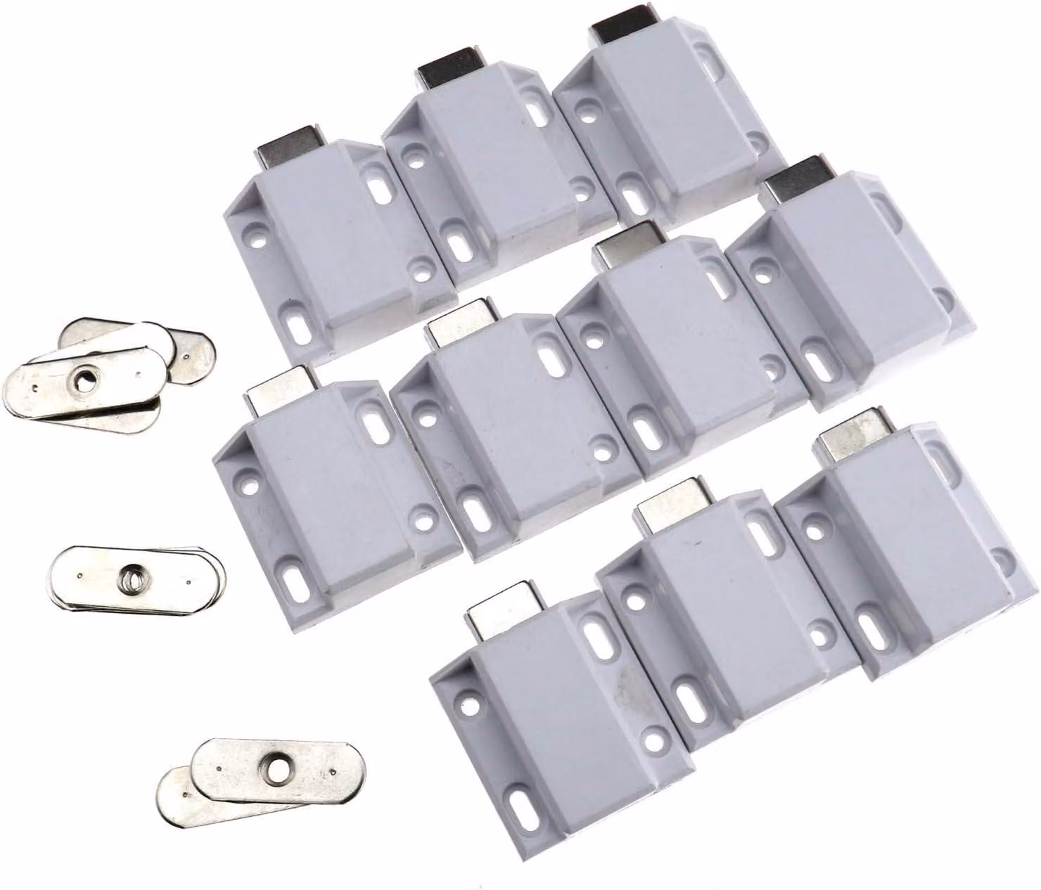 Kit di riparazione per ante di armadi con sistema push-to-open, con bottoni magnetici, confezione da 10 pezzi, per cucina e mobili