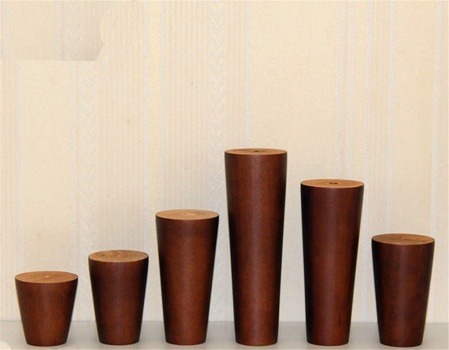 Set di 4 gambe in legno per mobili, alte 20 cm, adatte per sedie e tavoli