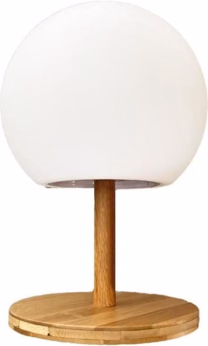 Lampada da tavolo, senza fili, base in bambù estensibile, LED bianco caldo/freddo, dimmerabile, autonomia della batteria 8 ore, LUMISKY LUNY