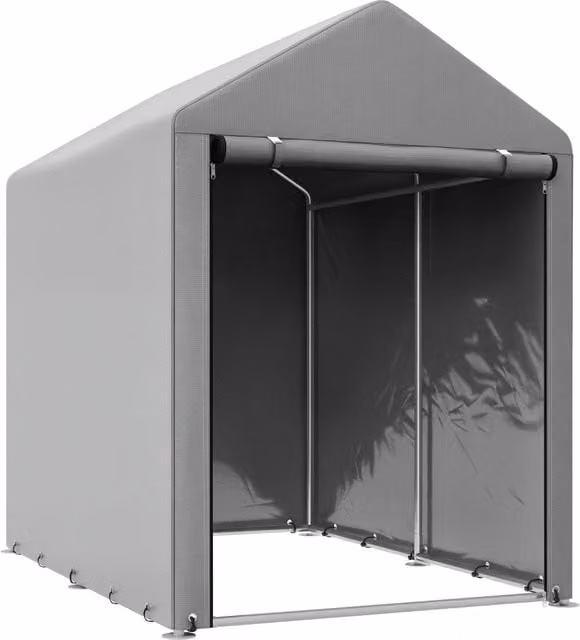 Carport per biciclette XYLO grigio chiaro impermeabile e anti-UV L/P/H: 1,2 x 1,8 x 1,65 m