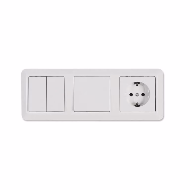 set di 4 interruttori e prese McPower CUP "Door 3-way", bianco, lucido