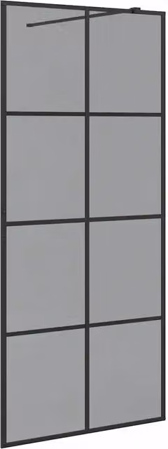 Parete Doccia Walk-in Nero 90 x 195 cm vetro temperato CFW1120718