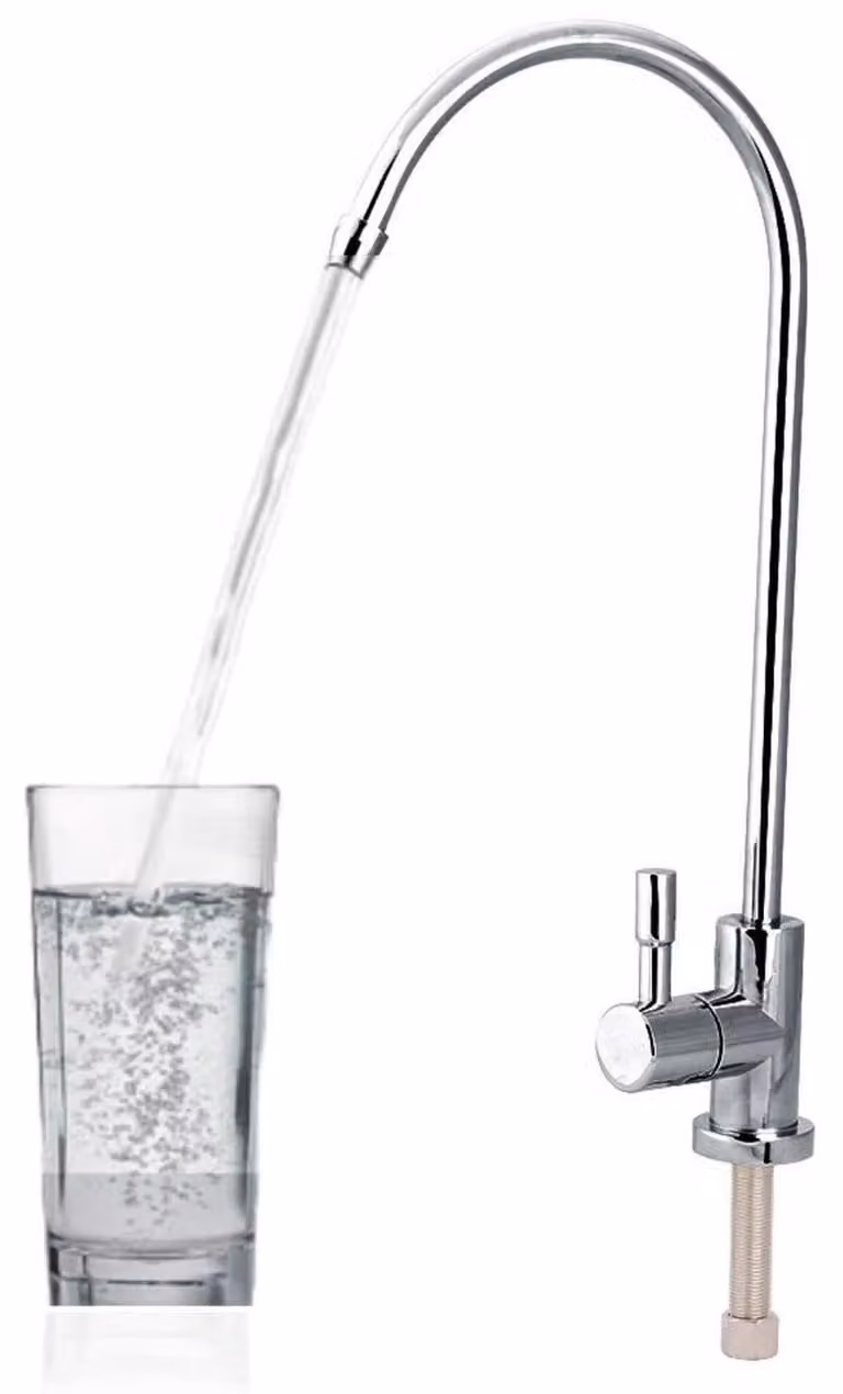 Rubinetto per osmosi inversa, attacco 1/4'', girevole, filtro per acqua potabile in acciaio inossidabile, per cucina