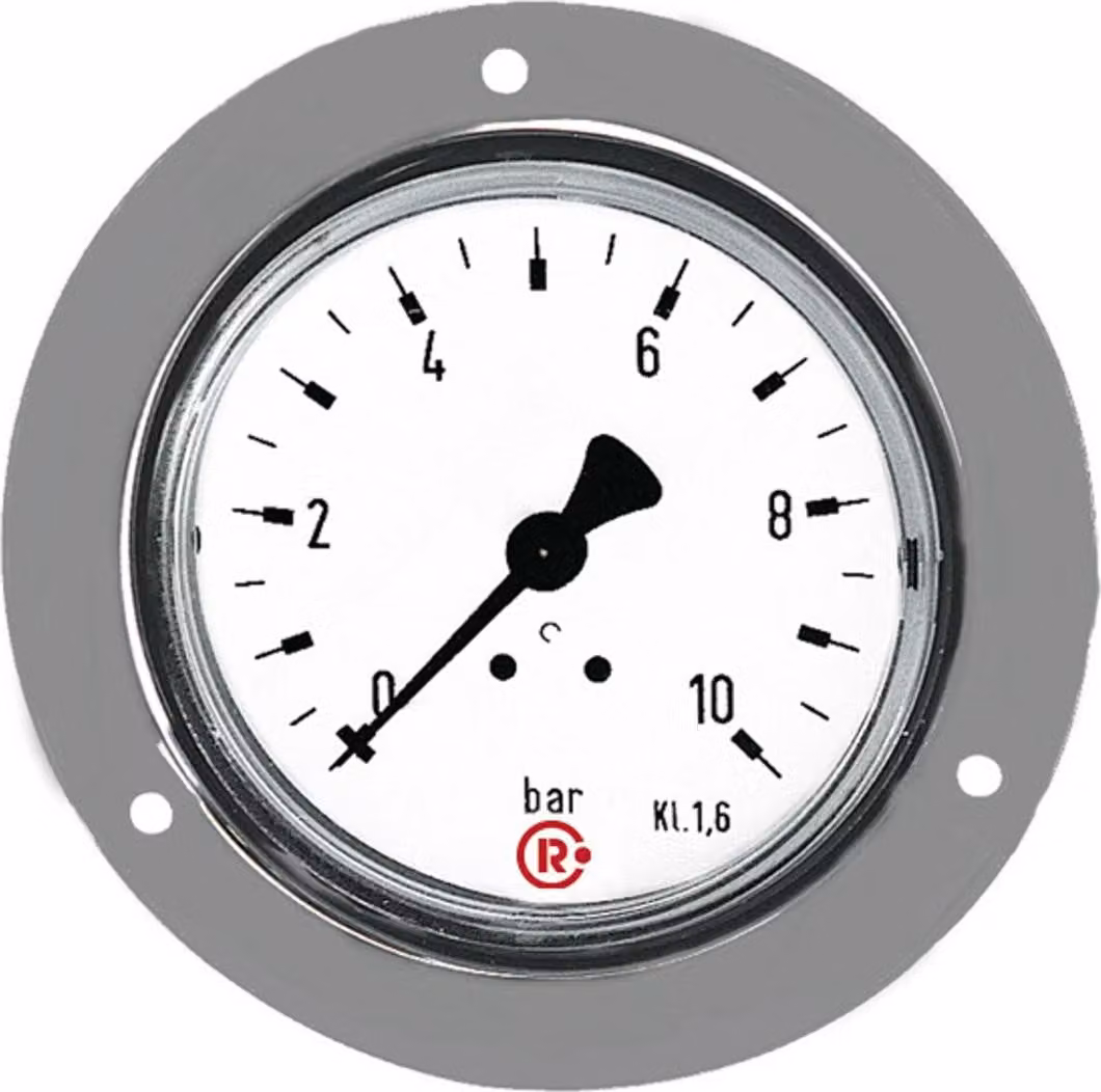 Manometro standard Riegler, anello frontale cromato, attacco posteriore G 1/8, 0-40,0 bar, Ø 40