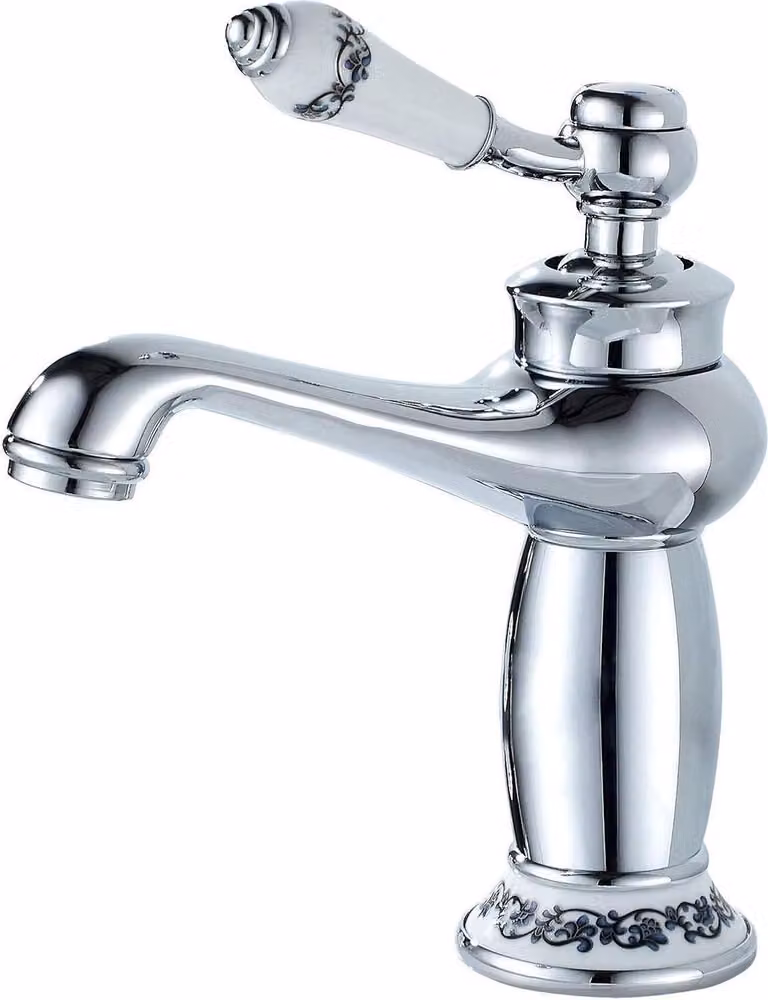Namuoto rubinetto da bagno retrò in ottone cromato con valvola in Vetroceramica