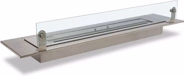 Piastra in vetro per supporto bruciatore a bioetanolo BIOCAMINIONLINE colore argento L: 120 cm