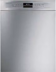 Lavastoviglie da incasso sottopiano Smeg LSP292DX Silver, 13 coperti, Classe D, 49 dB, con tecnologia Inverter e Aquastop, L: 60 cm, H: 81,8 cm, P: 57 cm