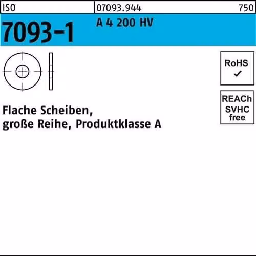 Dischi Reyher ISO 7093 -1 A 4 200 HV 3 A 4 070939440030000 (1000 pezzi)