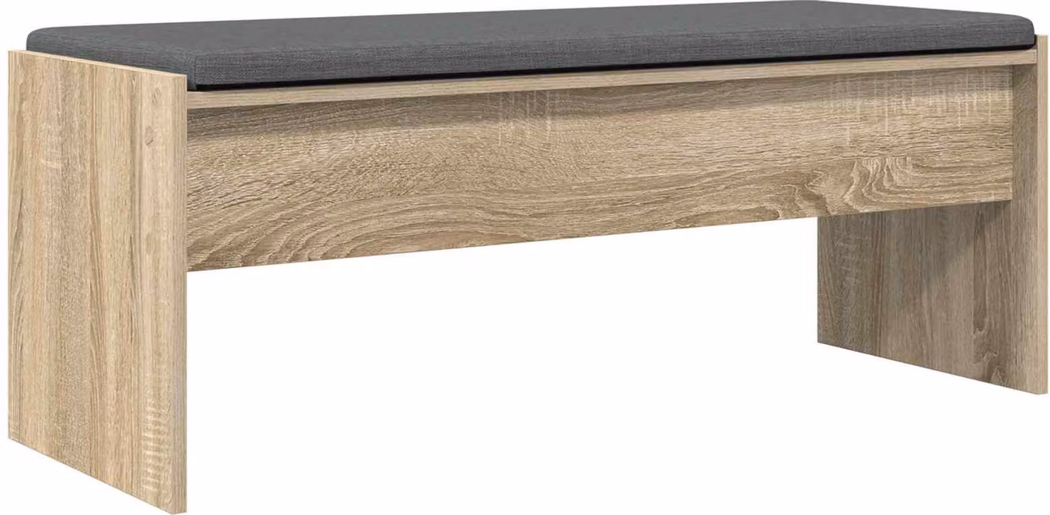 Panca per ingresso con cuscino Rovere Sonoma 103 x 38 x 40 cm