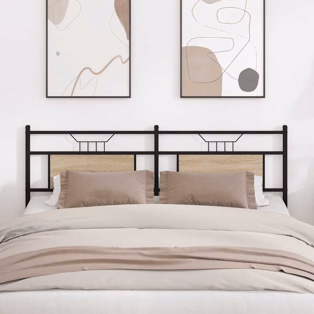 Testiera di ricambio vidaXL in stile industriale in legno e metallo, colore marrone, per letto 160x200 cm