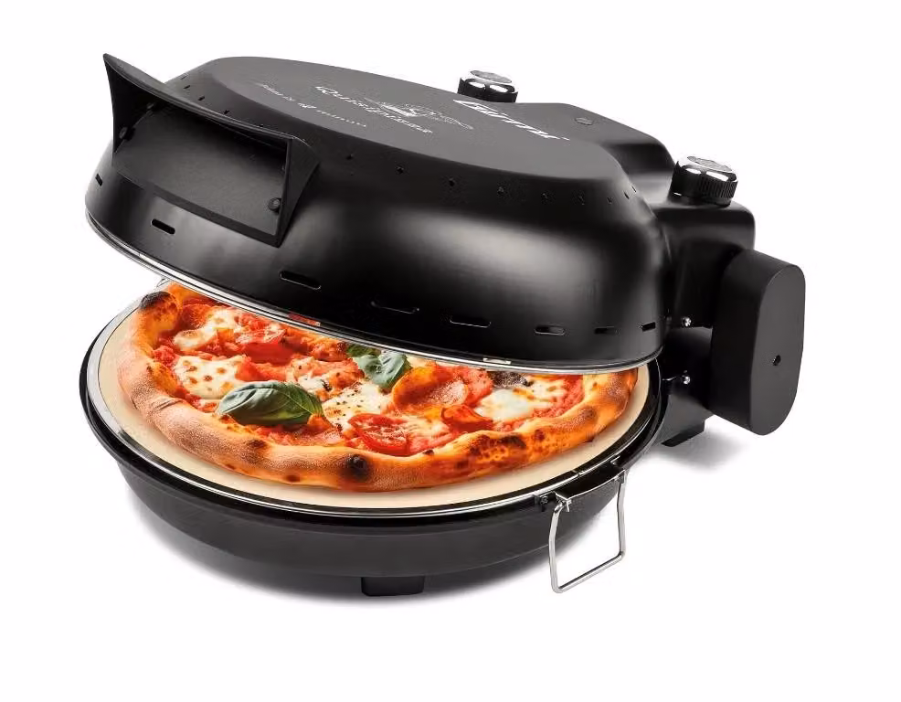 Forno Pizza Girmi Nero con Termostato, Timer e Potenza 1800 Watt con Riscaldamento Superiore e Inferiore – 2