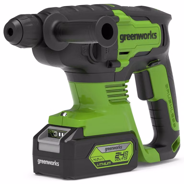 Trapano a percussione a batteria Greenworks 24V con motore brushless GD24SDS2 (senza batteria)