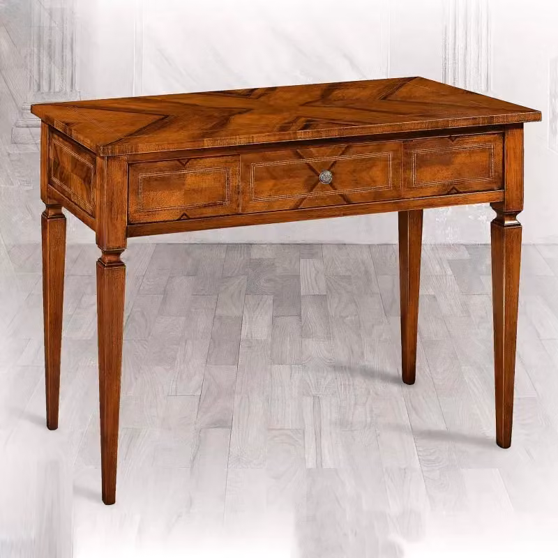 Consolle in legno intarsiata con 1 cassetto Mobili 2G marrone L: 103 cm, P: 44 cm, H: 80 cm – 2