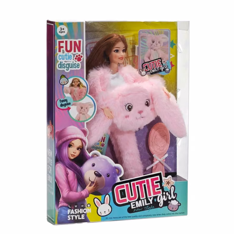 Bambola Fashion Cutie Emily di Tu Giochi, colori rosa e beige