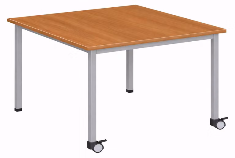 Moderno banco scolastico con piano in legno e gambe in metallo per un apprendimento flessibile