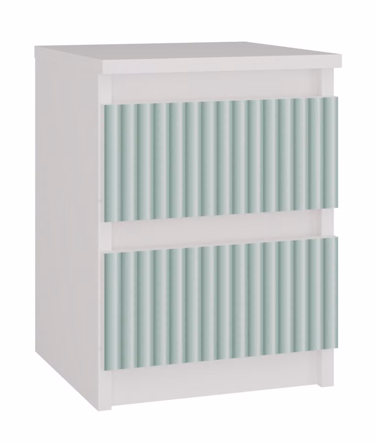 Comodino per camera per bambini DUSTER - bianco / menta