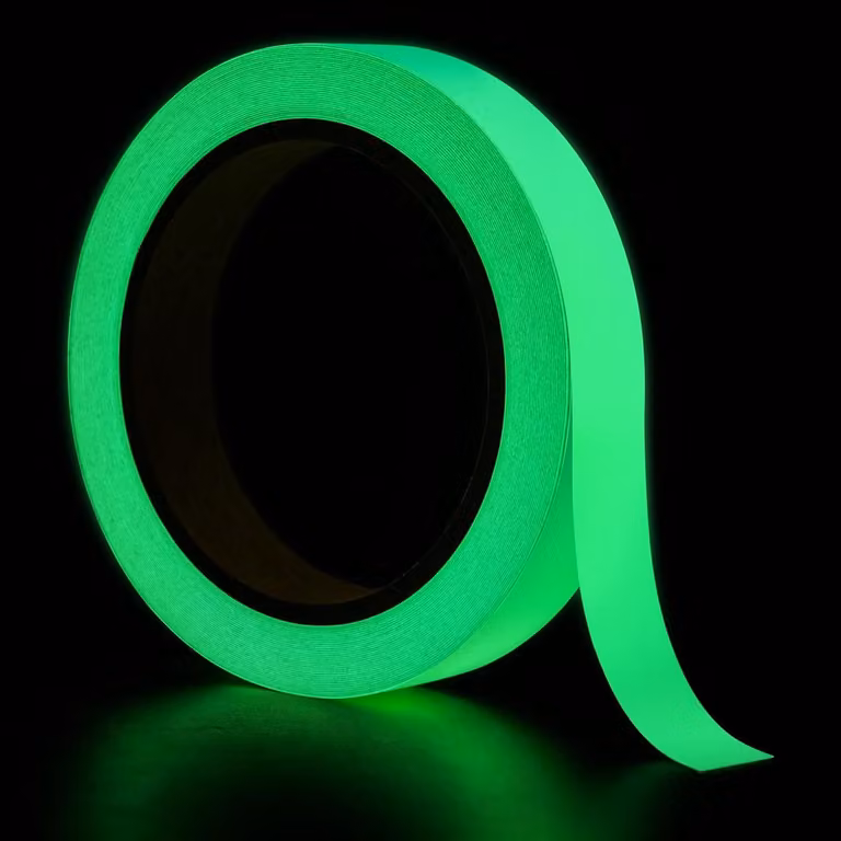 Nastro luminoso fluorescente, autoadesivo, 50 mm x 10 m, per uso scenico
