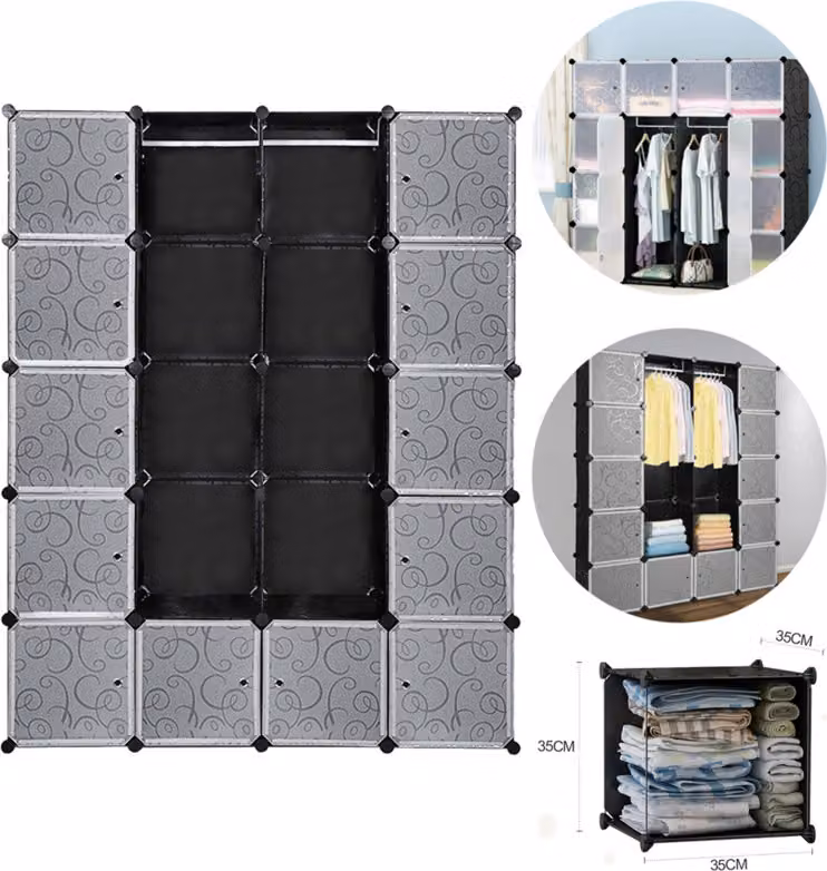 Jopassy sistema di scaffalatura armadi guardaroba creatività armadio scaffale impermeabile armadio di stoccaggio fai da te