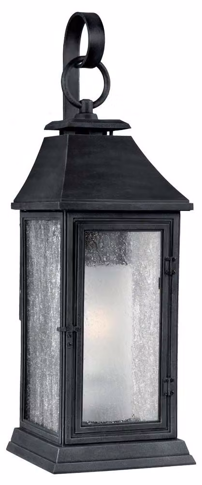 Applique da esterno in stile retrò, zinco invecchiato scuro, E27 60W, Shepherd Feiss