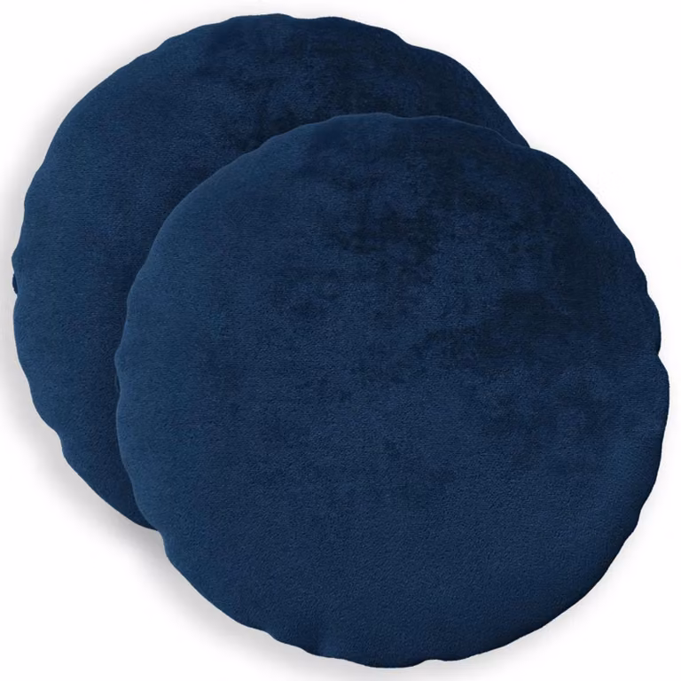 vidaXL Federa 2 pcs HEERLEN Blu navy Ø 40 cm Flanella