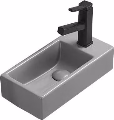 Mexen Inez lavabo da appoggio sinistro 40 x 20 cm, grigio chiaro opaco - 21484061L