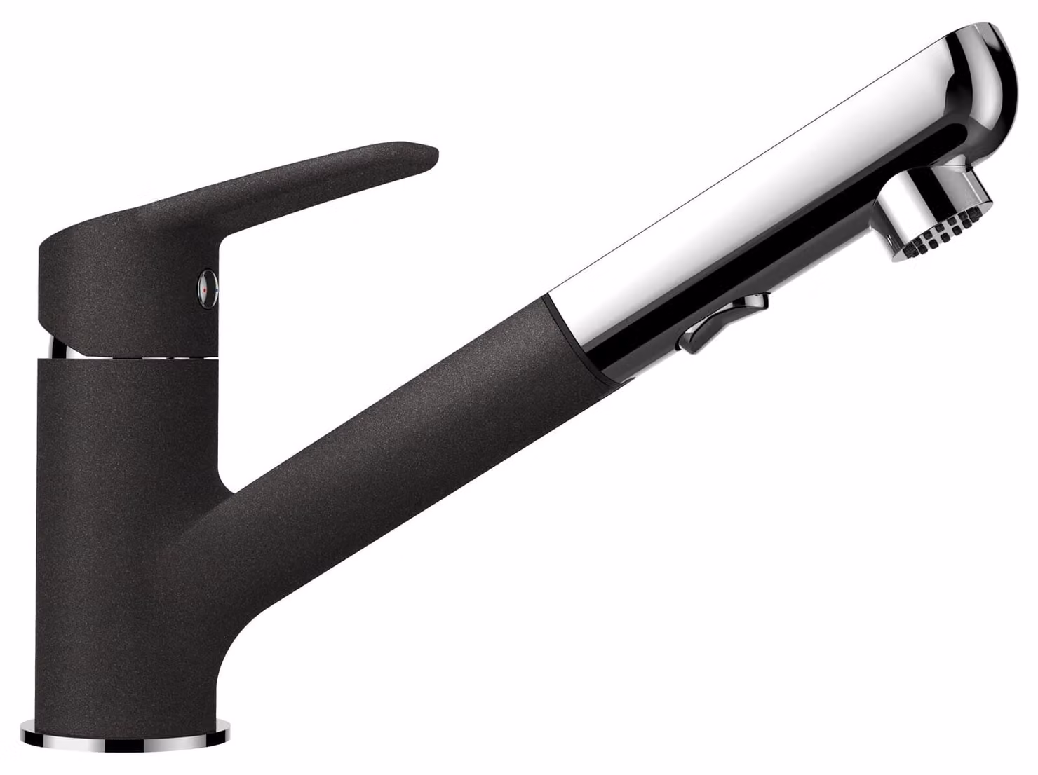 Rubinetto Schock Daja 522120GON, Onyx, alta pressione, bocca estraibile