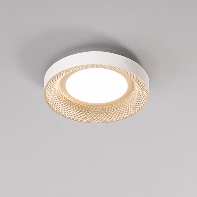 Plafoniera Moderna Hive Perenz Illumina in Metallo e Plastica, Colore Bianco e Oro, LED 30W CCT 3000/4000K