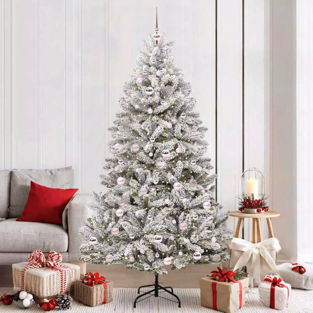 Maison Exclusive - Albero di Natale artificiale, altezza 210 cm, 300 luci, luce bianca calda