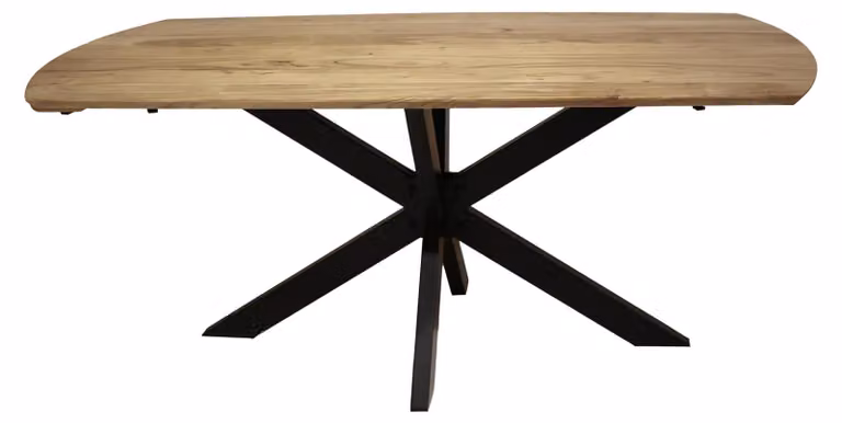Tavolo da pranzo FURNLUX in acacia e nero 275 cm / Colore principale: marrone / Dimensioni: 275 x 77 x 90 cm