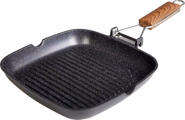 Griglia in alluminio fuso - 24 x 24 cm - Perfetta per grill e barbecue