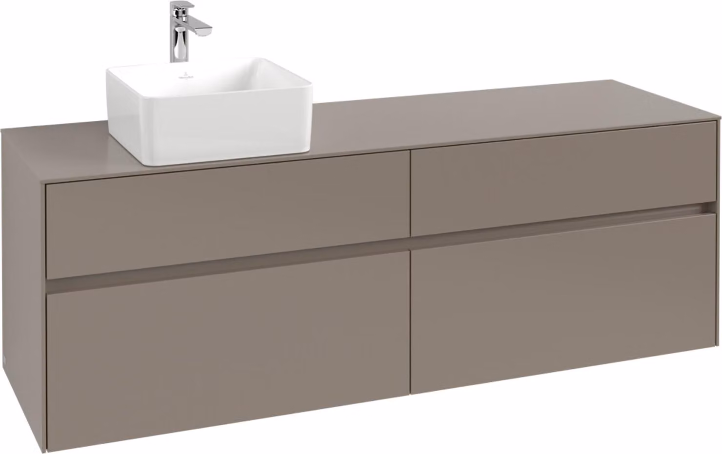 V&B Collaro mobile da toilette 160x54,8x50cm, WT l, LED 12W, blu volc
